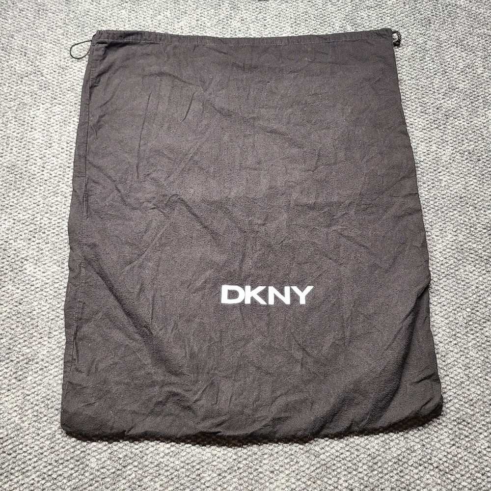 DKNY Dust Bag Black Logo Drawstring Pouch Designer Handbag Purse Storage Case